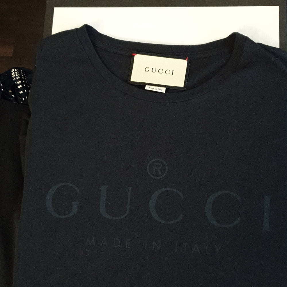 Gucci Shirt - Short Sleeve - Small Dark Blue